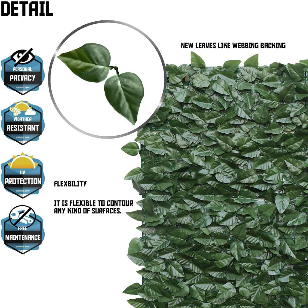 Artificial Laurel Fence