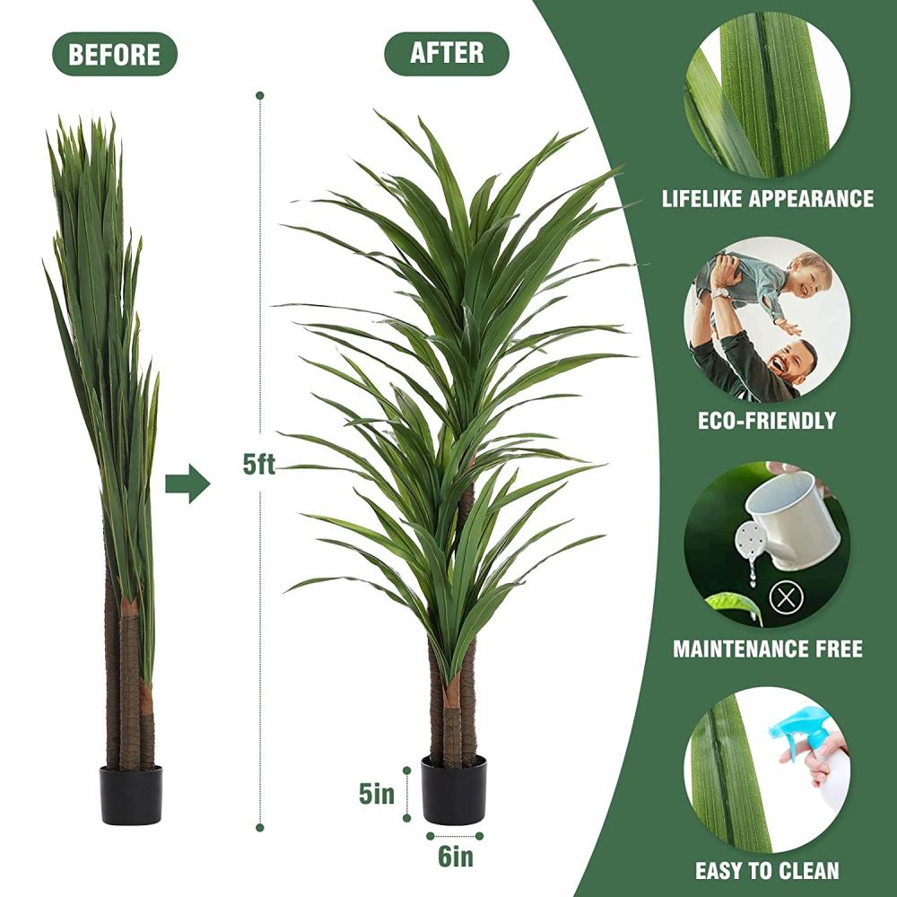 Artificial Dracaena Indoor Plant: image 5